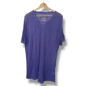 Buckle Black T-Shirt Men's XL Purple Burnout Slub V-Neck Short Sleeve